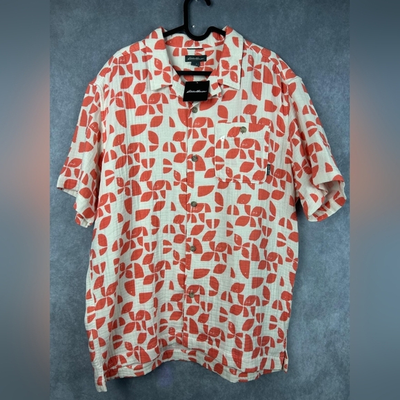 Eddie Bauer Carry On Camp Oversised Men Shirt Button Down Size L - Picture 3 of 9